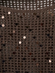 Mango Brown Crochet Jumper - Image 5 of 6