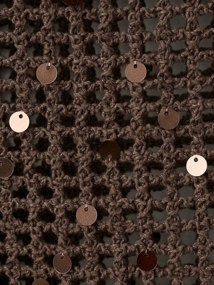 Mango Brown Crochet Jumper - Image 6 of 6