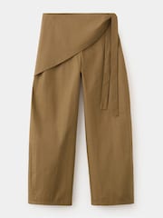 Mango Brown Scarf Detail Trousers - Image 1 of 3