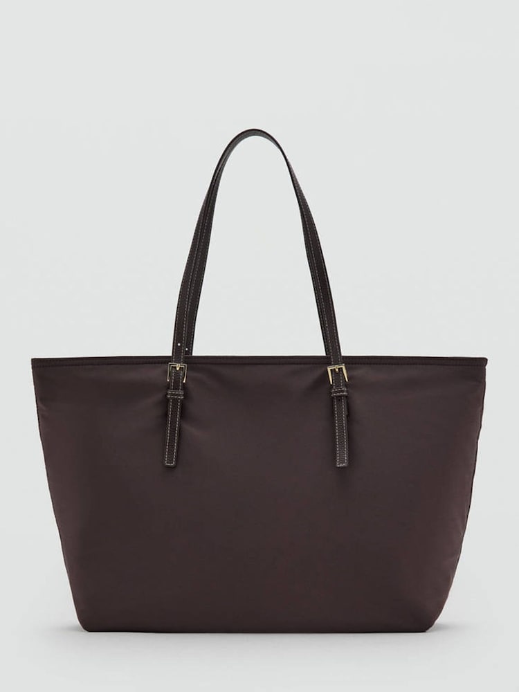 Mango Brown Tote Shoulder Bag - Image 1 of 5
