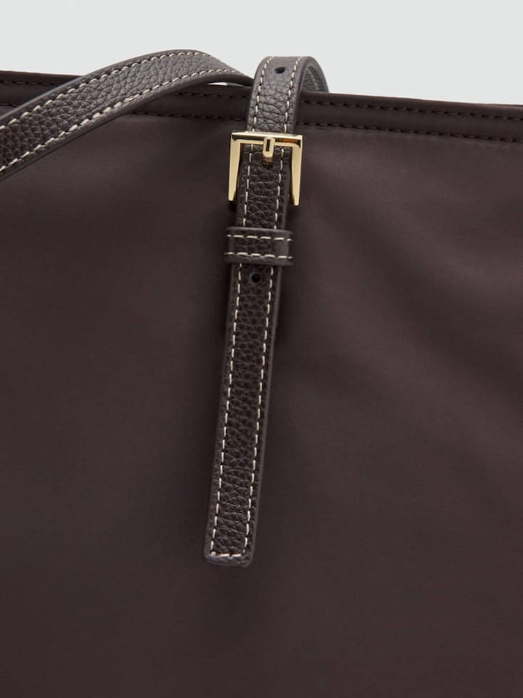 Mango Brown Tote Shoulder Bag - Image 2 of 5