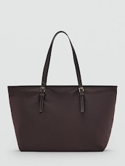 Mango Brown Tote Shoulder Bag - Image 3 of 5