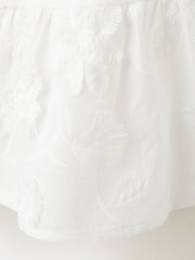 Mango White Floral Detail Boho Blouse - Image 6 of 7