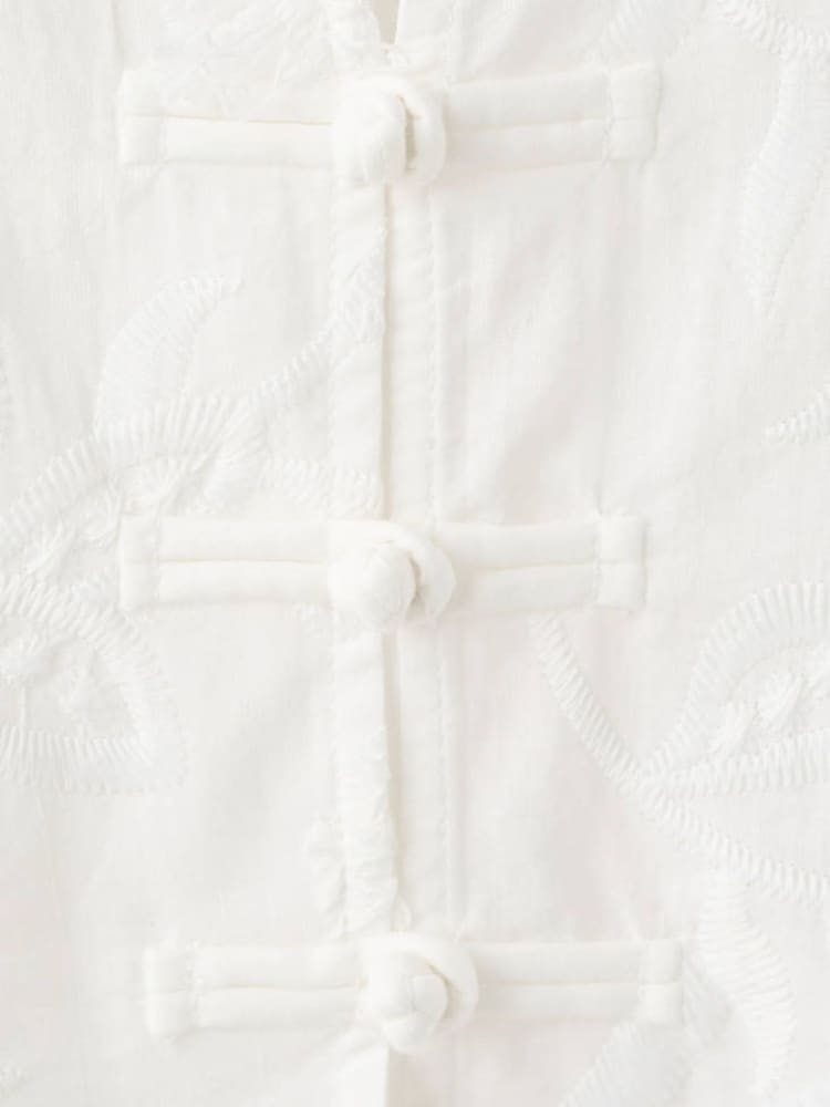 Mango White Floral Detail Boho Blouse - Image 7 of 7