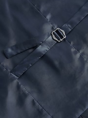 Navy Blue Regular Fit Motionflex Stretch Waistcoat - Image 11 of 13