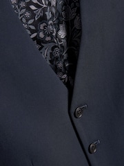 Navy Blue Regular Fit Motionflex Stretch Waistcoat - Image 9 of 13