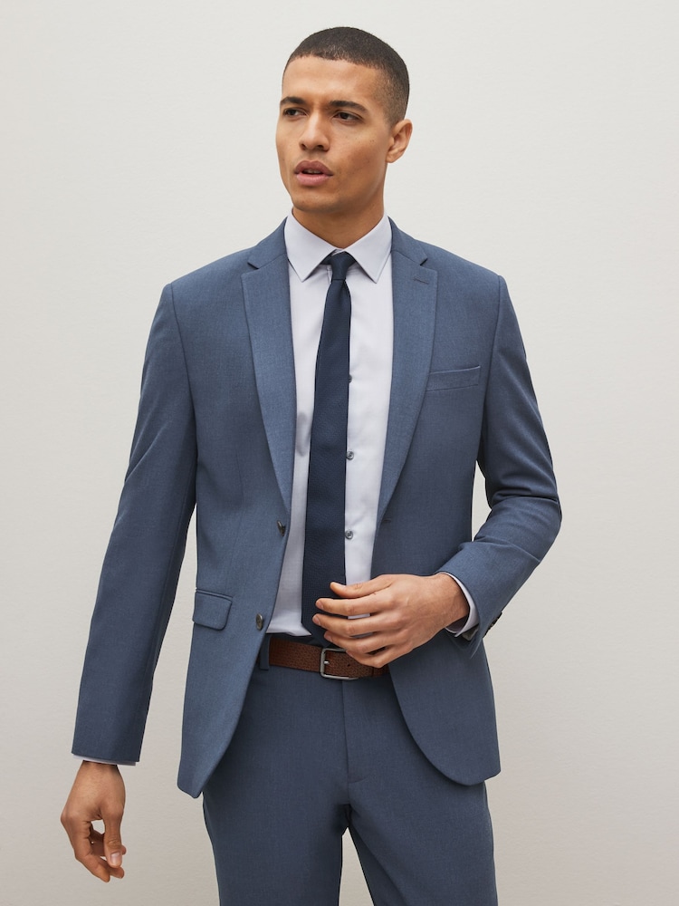 Blue Slim Motion Flex Stretch Suit Jacket - Image 1 of 12