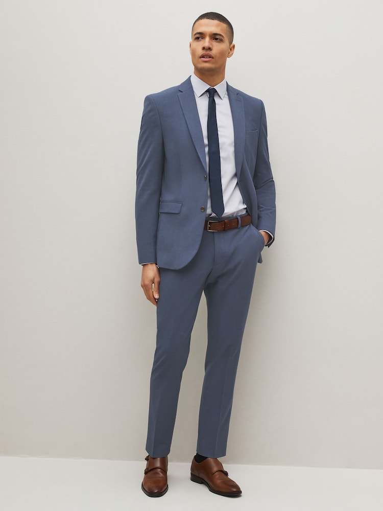 Blue Slim Motion Flex Stretch Suit Jacket - Image 2 of 12