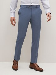 Blue Slim Motion Flex Stretch Suit: Trousers - Image 1 of 6