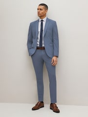 Blue Slim Motion Flex Stretch Suit: Trousers - Image 3 of 6