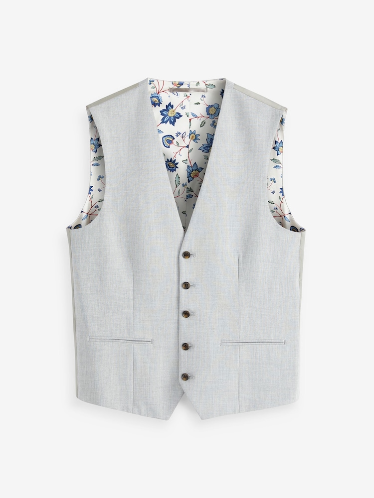 Light Grey Regular Fit Motionflex Stretch Waistcoat - Image 10 of 13