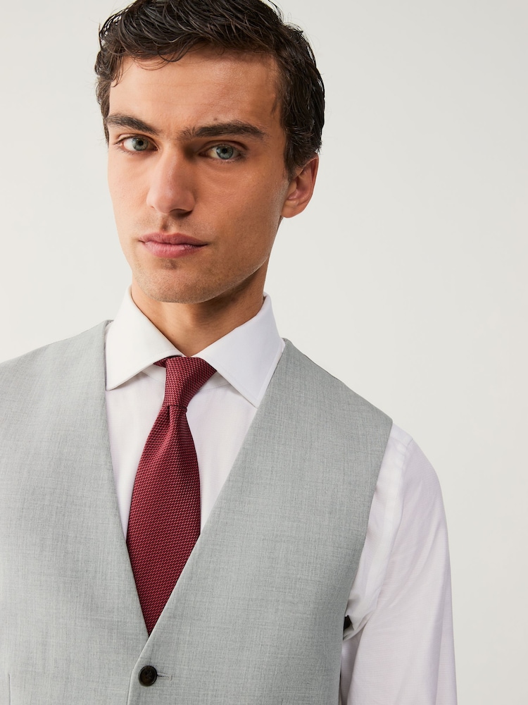 Light Grey Regular Fit Motionflex Stretch Waistcoat - Image 7 of 13