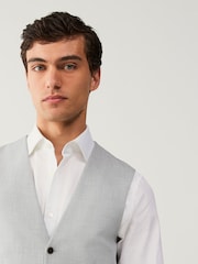 Light Grey Regular Fit Motionflex Stretch Waistcoat - Image 8 of 13