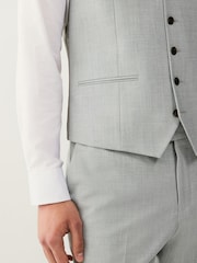 Light Grey Regular Fit Motionflex Stretch Waistcoat - Image 9 of 13