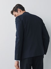 Navy Blue Slim Motionflex Stretch Suit: Jacket - Image 3 of 12