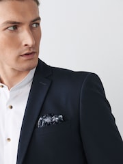 Navy Blue Slim Motionflex Stretch Suit: Jacket - Image 5 of 12