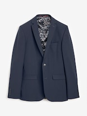 Navy Blue Slim Motionflex Stretch Suit: Jacket - Image 7 of 12