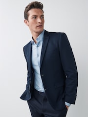 Navy Blue Skinny Fit Motionflex Stretch Suit: Jacket - Image 1 of 11