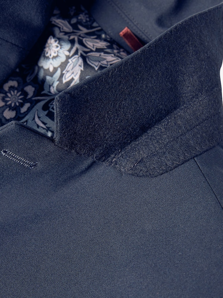 Navy Blue Skinny Fit Motionflex Stretch Suit: Jacket - Image 9 of 11