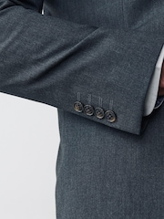 Grey Skinny Fit Motion Flex Stretch Suit: Jacket - Image 4 of 7