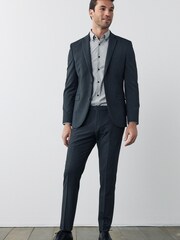 Grey Skinny Fit Motion Flex Stretch Suit: Jacket - Image 7 of 7