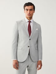 Light Grey Slim Fit Motionflex Stretch Suit Jacket - Image 1 of 10