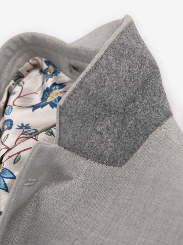 Light Grey Slim Fit Motionflex Stretch Suit Jacket - Image 10 of 10