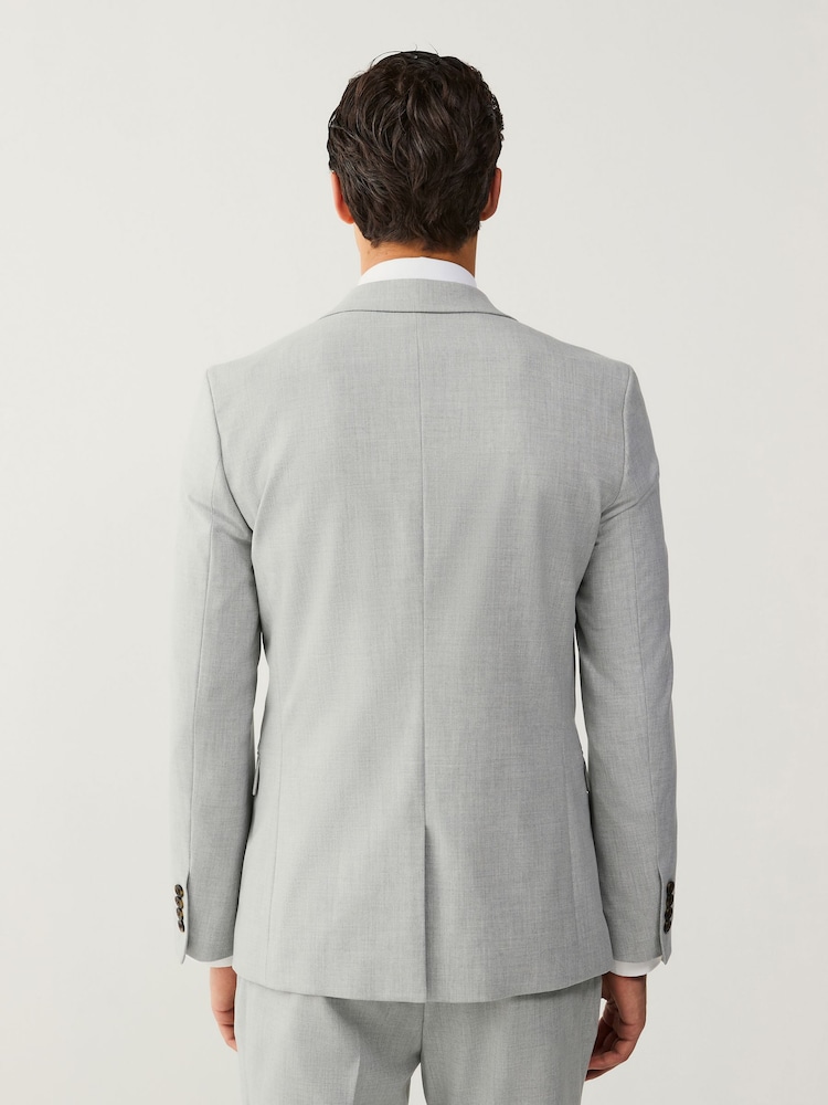 Gris clair - Slim Fit (Slim Fit) - Veste de costume stretch Motionflex - Image 3 of 9