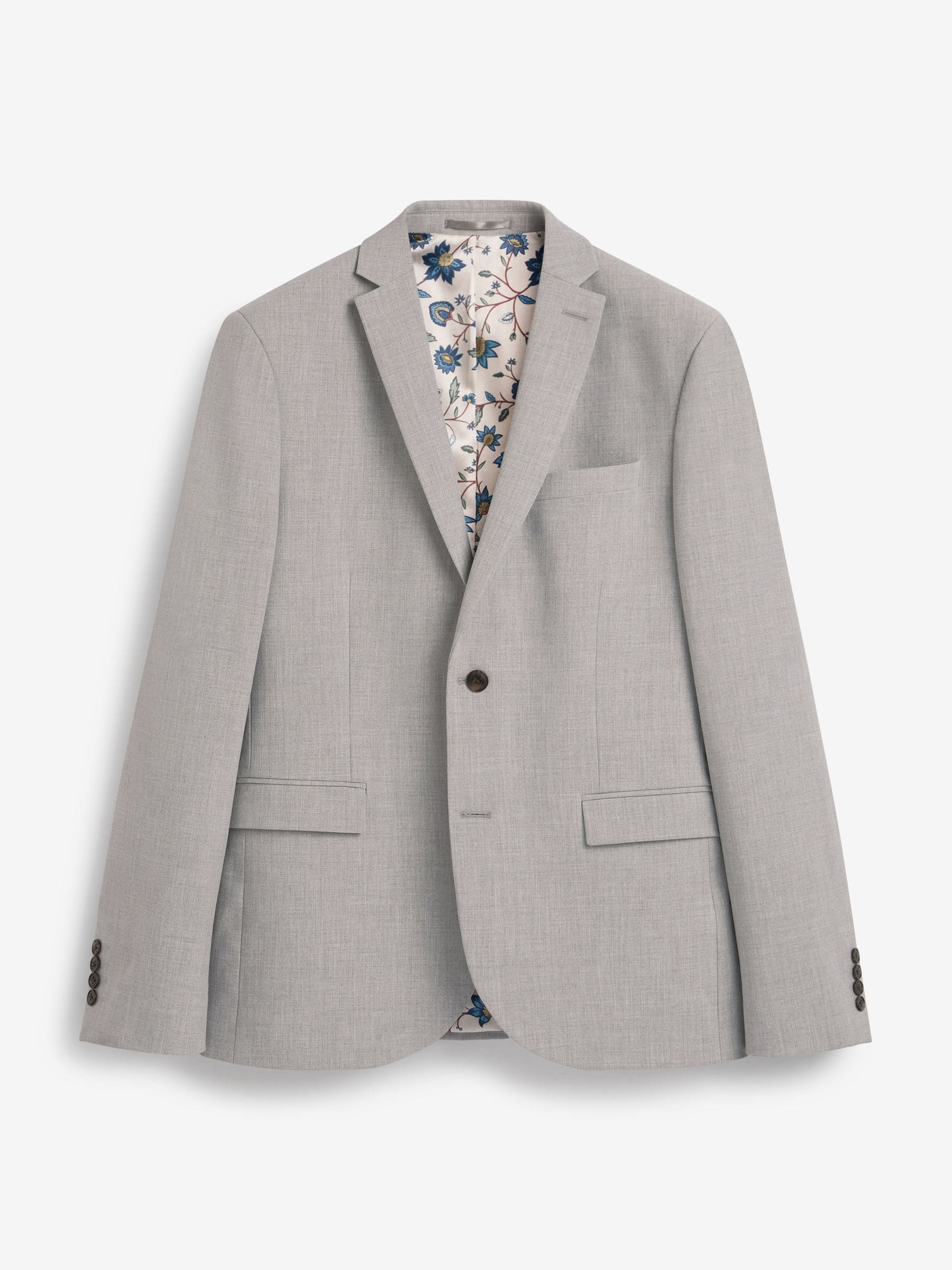 Buy Light Grey Slim Fit Motionflex Stretch Suit Jacket from Next