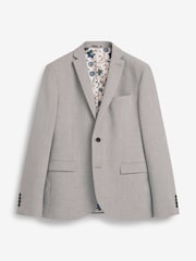 Light Grey Slim Fit Motionflex Stretch Suit Jacket - Image 6 of 10