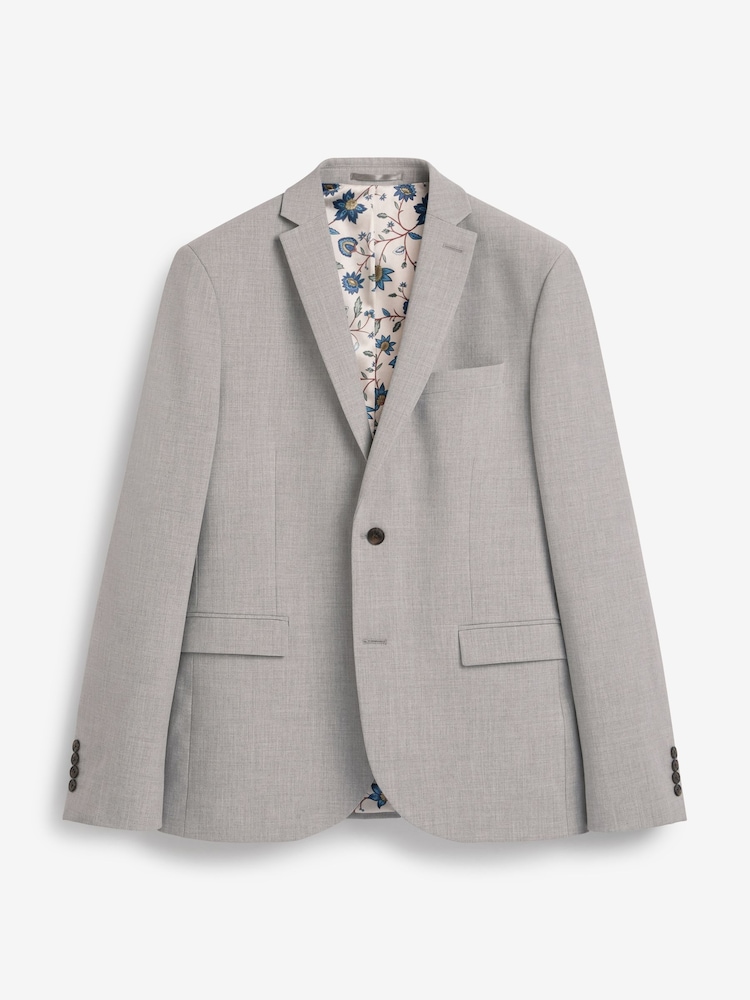Gris clair - Slim Fit (Slim Fit) - Veste de costume stretch Motionflex - Image 6 of 9