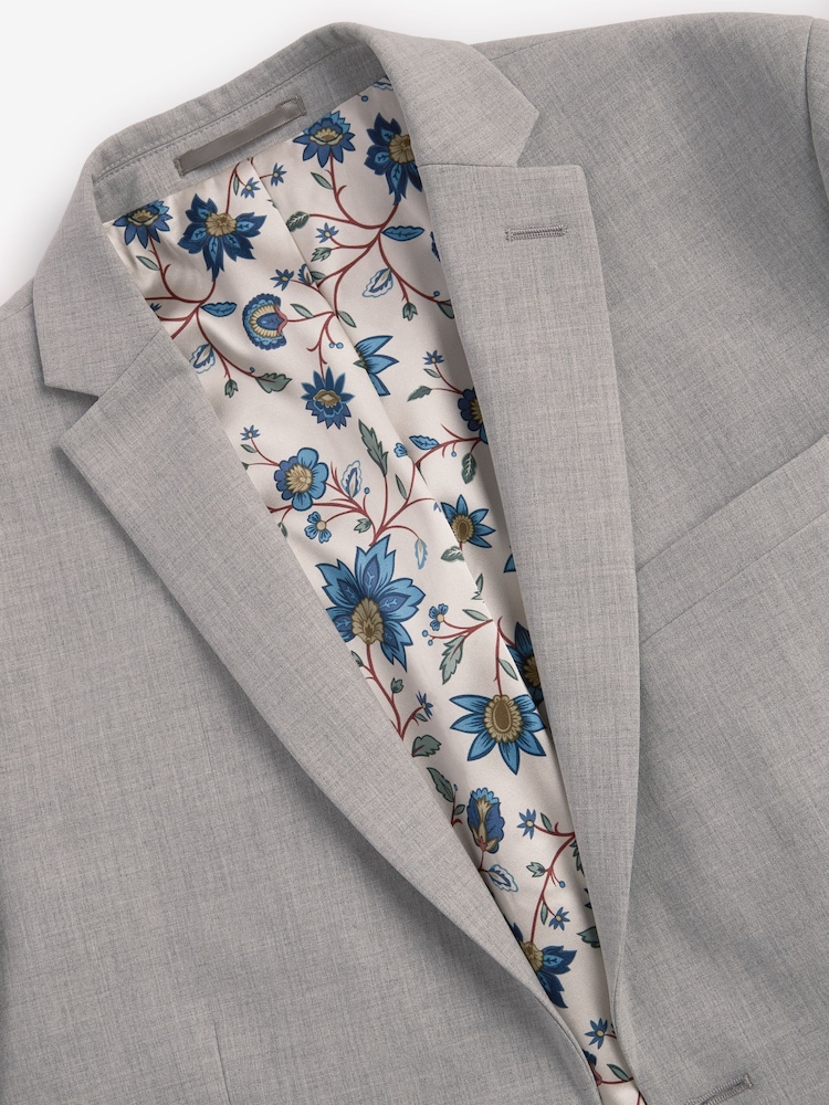 Gris clair - Slim Fit (Slim Fit) - Veste de costume stretch Motionflex - Image 7 of 9