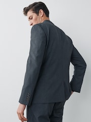 Grey Slim Fit Motionflex Stretch Suit: Jacket - Image 4 of 6