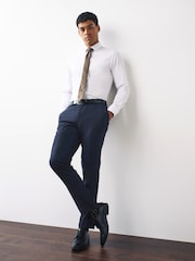 Navy Blue Slim Motionflex Stretch Suit: Trousers - Image 2 of 8