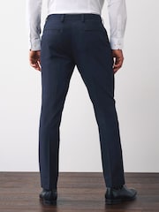Navy Blue Slim Motionflex Stretch Suit: Trousers - Image 3 of 8