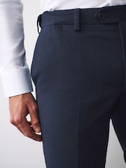 Navy Blue Slim Motionflex Stretch Suit: Trousers - Image 4 of 8