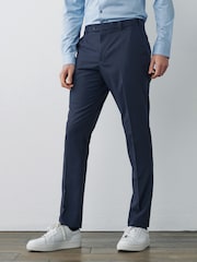 Navy Blue Skinny Fit Motionflex Stretch Suit: Trousers - Image 1 of 6