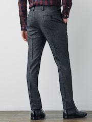 Grey Slim Textured Motion Flex Stretch Suit Jacket - Image 3 of 9