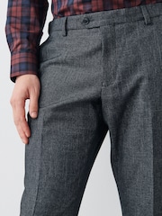 Grey Slim Textured Motion Flex Stretch Suit Jacket - Image 7 of 9