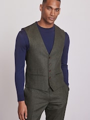 Green Donegal Suit Waistcoat - Image 1 of 7