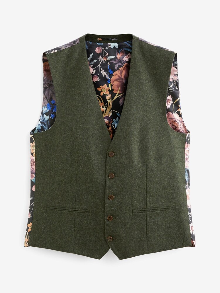 Vert - Coupe classique Donegal Costume Gilet - Image 3 of 7