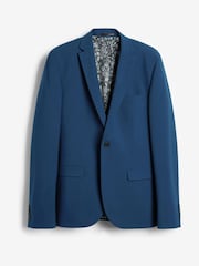 Bright Blue Slim Fit Motionflex Stretch Suit Jacket - Image 5 of 9