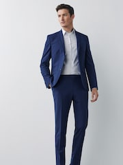 Bright Blue Skinny Fit Motionflex Stretch Suit Jacket - Image 2 of 10