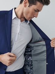 Bright Blue Skinny Fit Motionflex Stretch Suit Jacket - Image 4 of 10