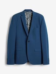 Bright Blue Skinny Fit Motionflex Stretch Suit Jacket - Image 6 of 10