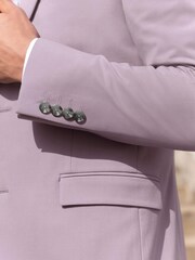Purple Skinny Fit Motion Flex Stretch Suit: Jacket - Image 5 of 11
