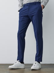 Bright Blue Slim Fit Motionflex Stretch Suit Trousers - Image 1 of 6
