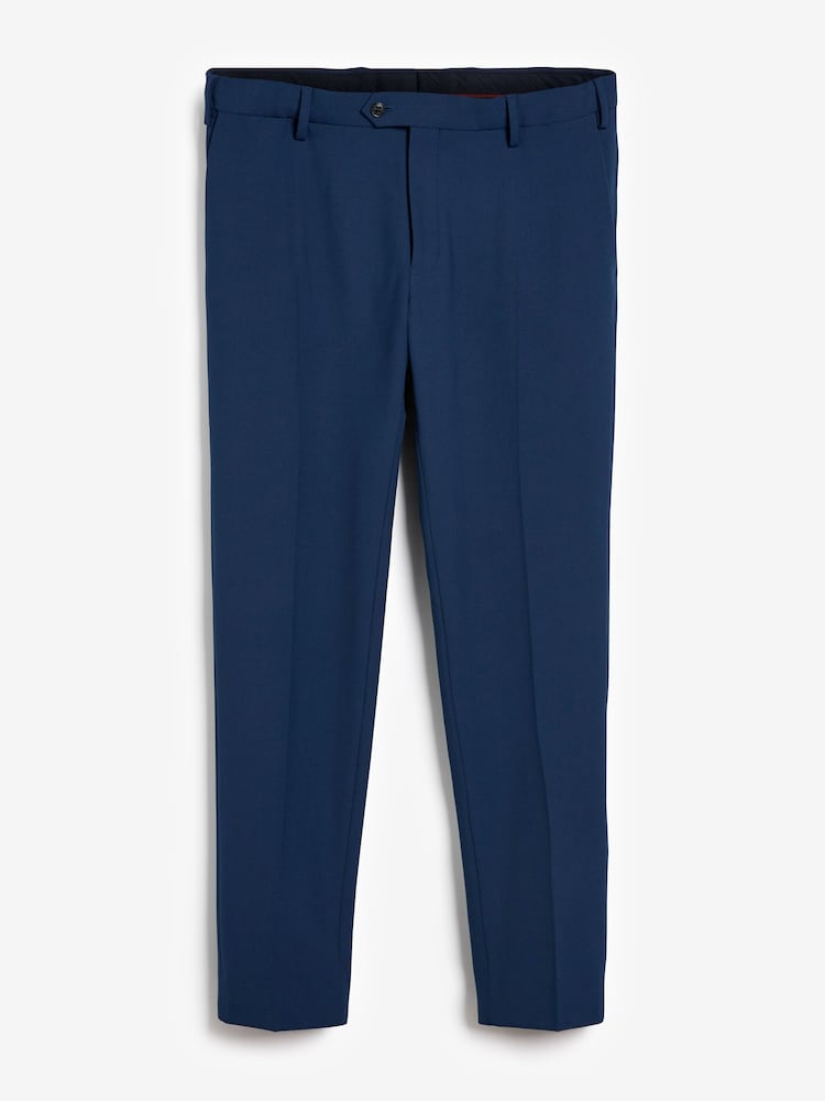Bright Blue Slim Fit Motionflex Stretch Suit Trousers - Image 2 of 6
