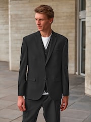 Black Oversized Motionflex Stretch Suit: Jacket - Image 1 of 9