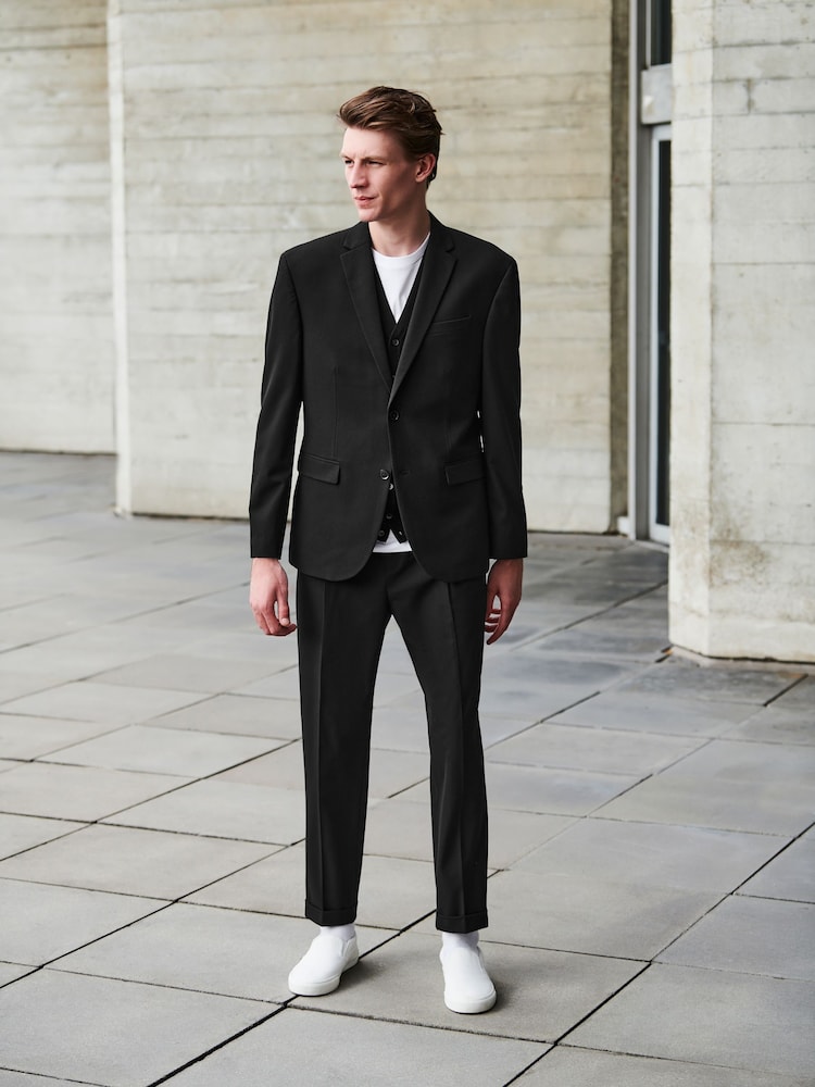 Black Oversized Motionflex Stretch Suit: Jacket - Image 2 of 9